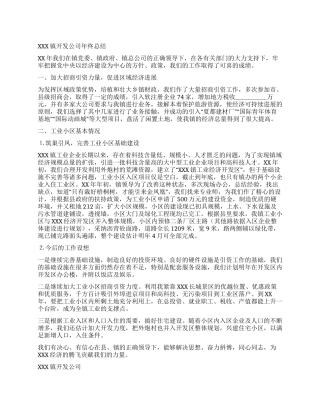 XXX开发公司年终总结