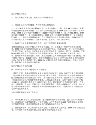 XXX市知识产权调研报告