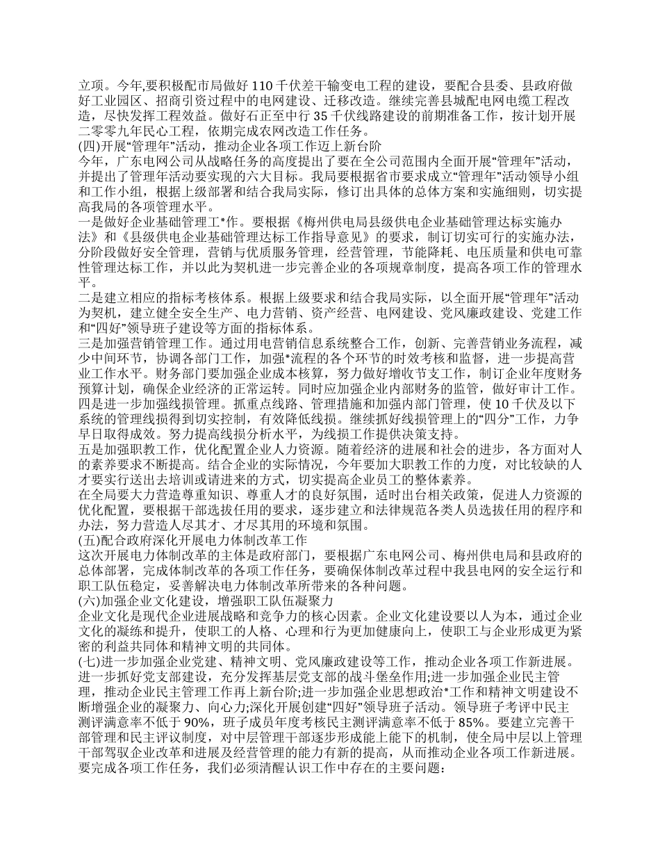 XX县供电局2024年度工作计划_第2页