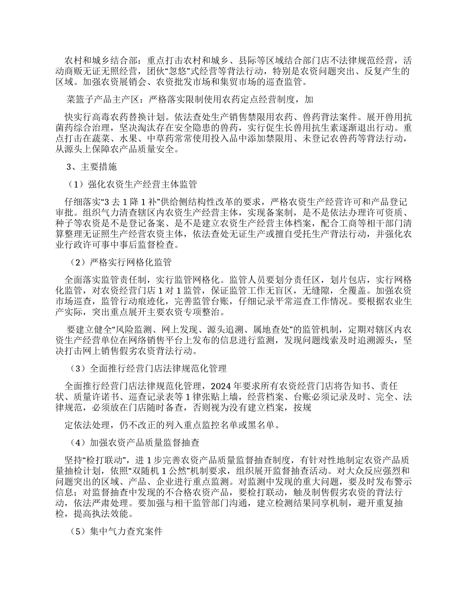 XX县农资打假和监管工作实施方案_第2页
