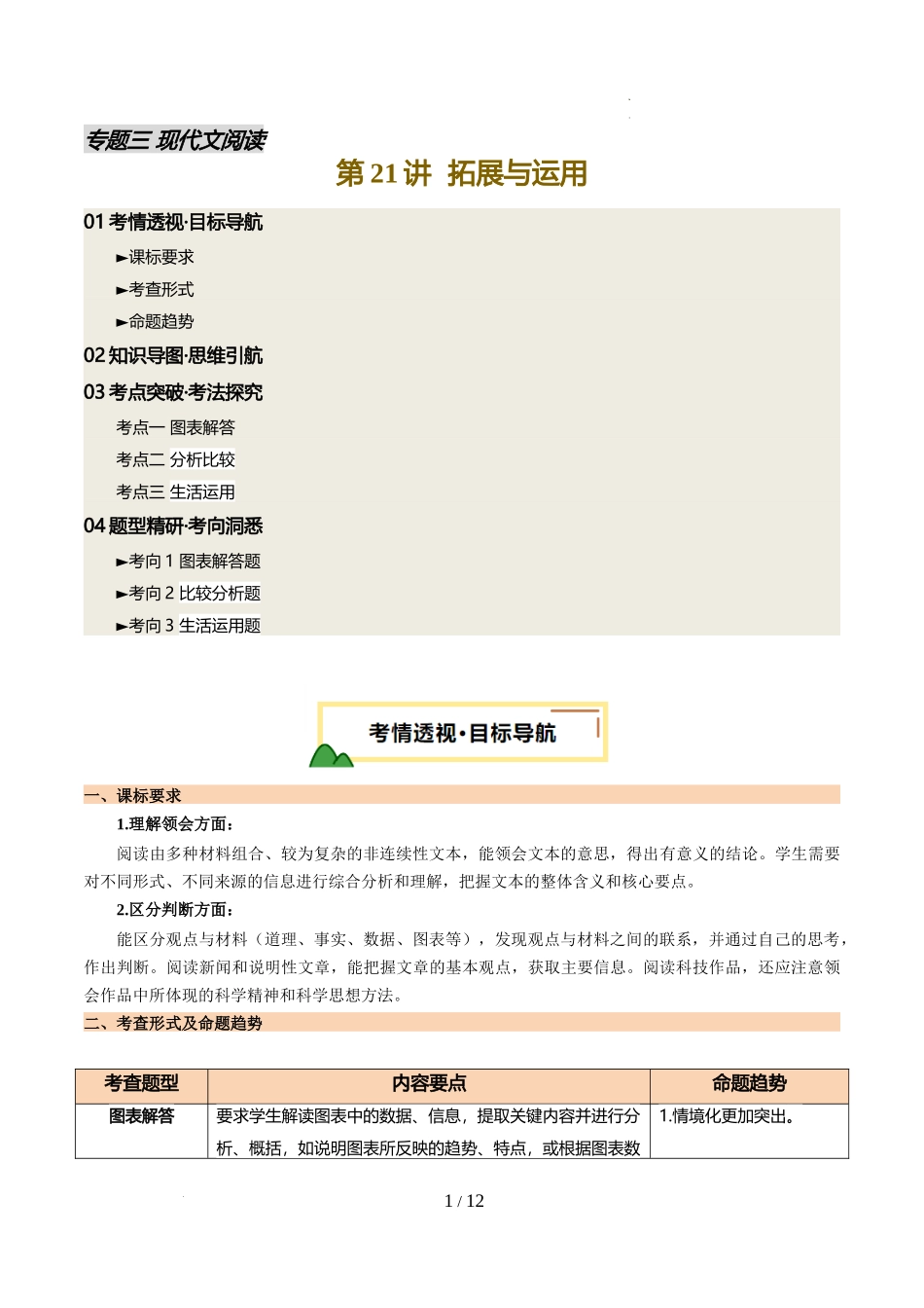 第21讲 拓展与运用（讲义）（解析版）_第1页