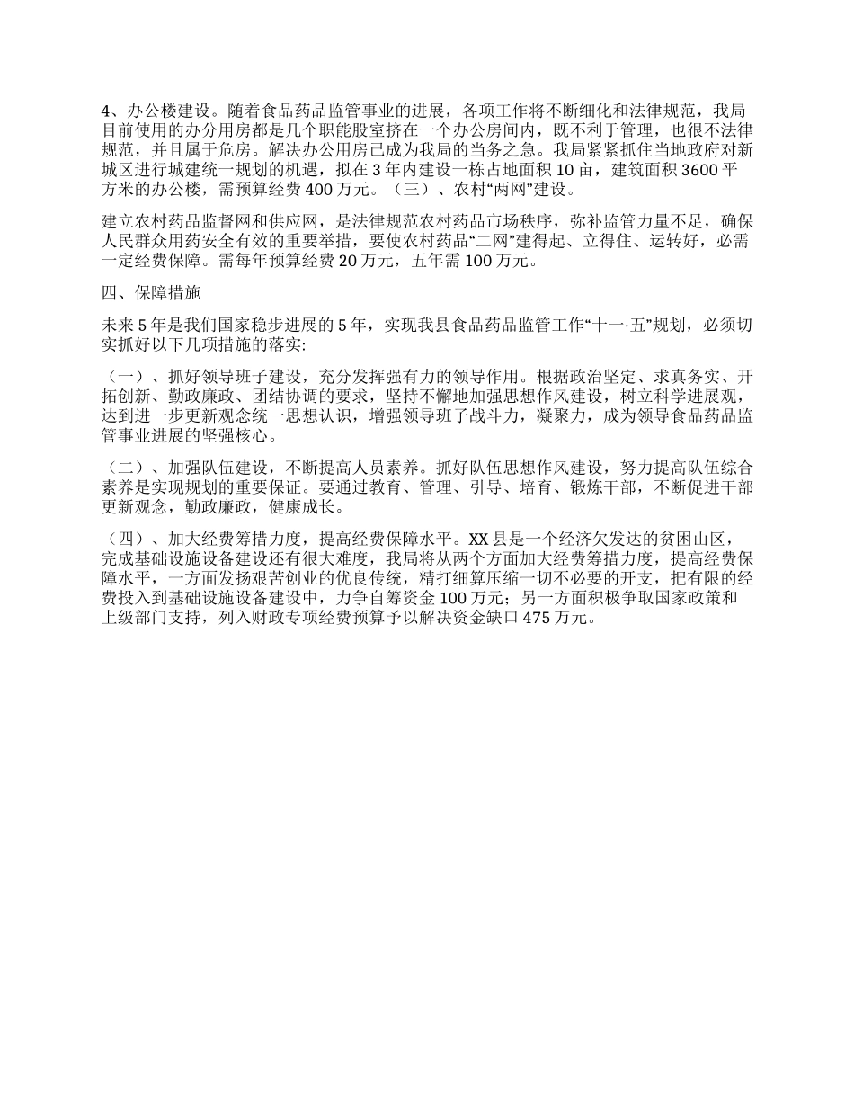 XX县食品药品监督管理规划_第2页