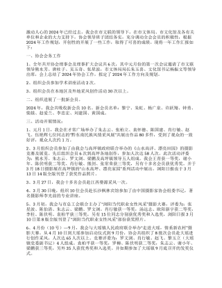 xx市摄影协会2024年度工作总结