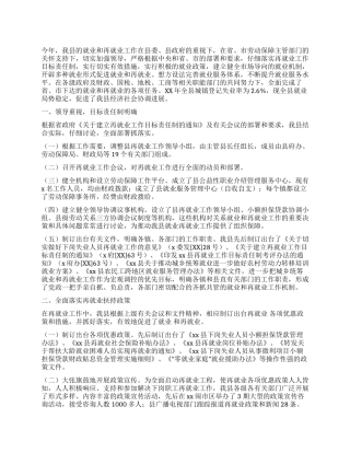 XX年X县就业再就业工作总结