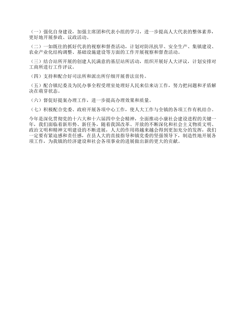 XX年××镇人大工作总结及二XX七年镇人大工作计划_第3页