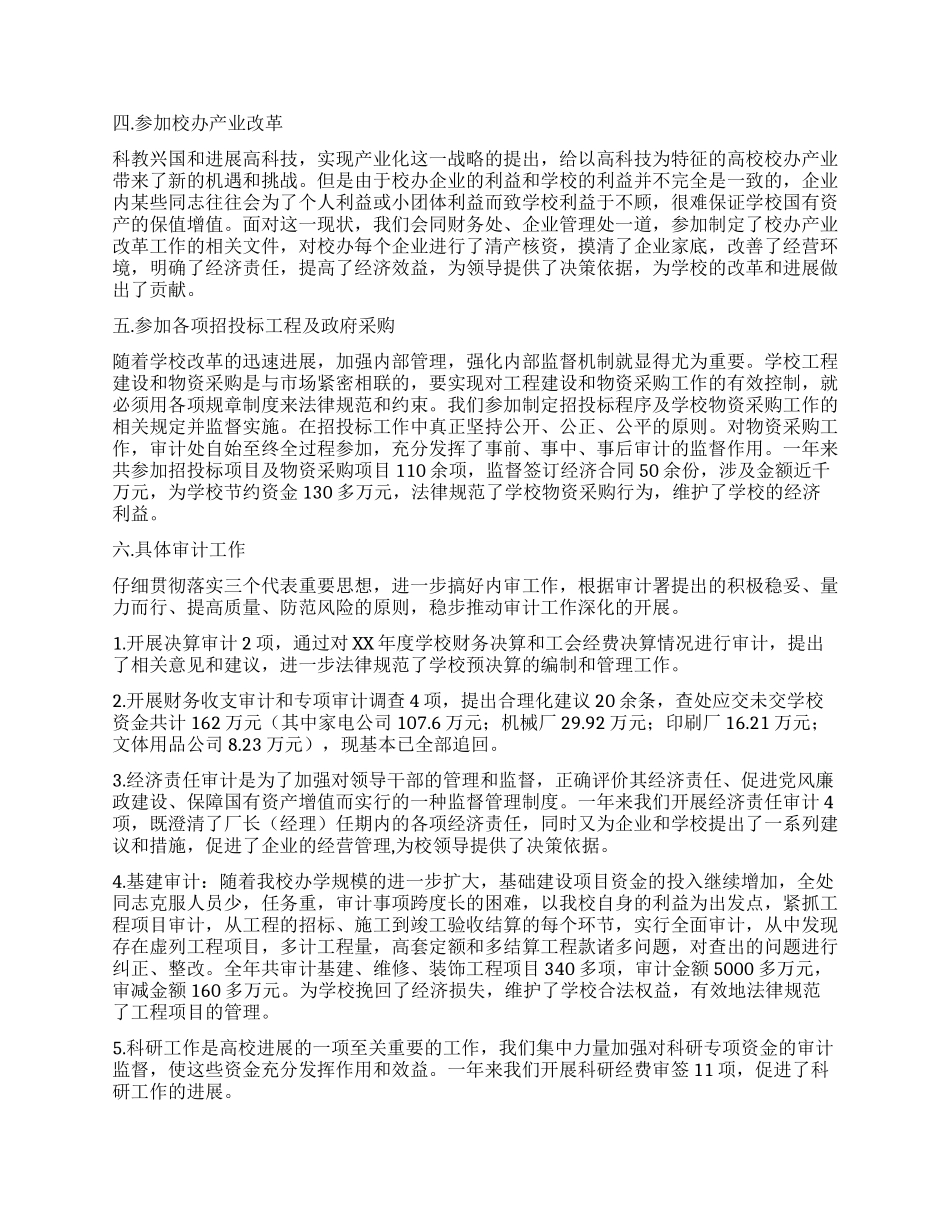 XX年审计工作总结范文_第2页