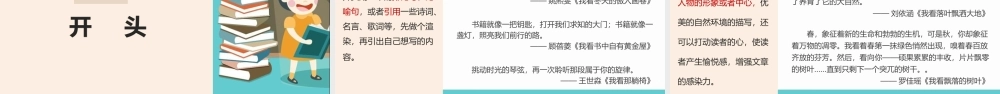 审题 立意 构思 开头 结尾 点题