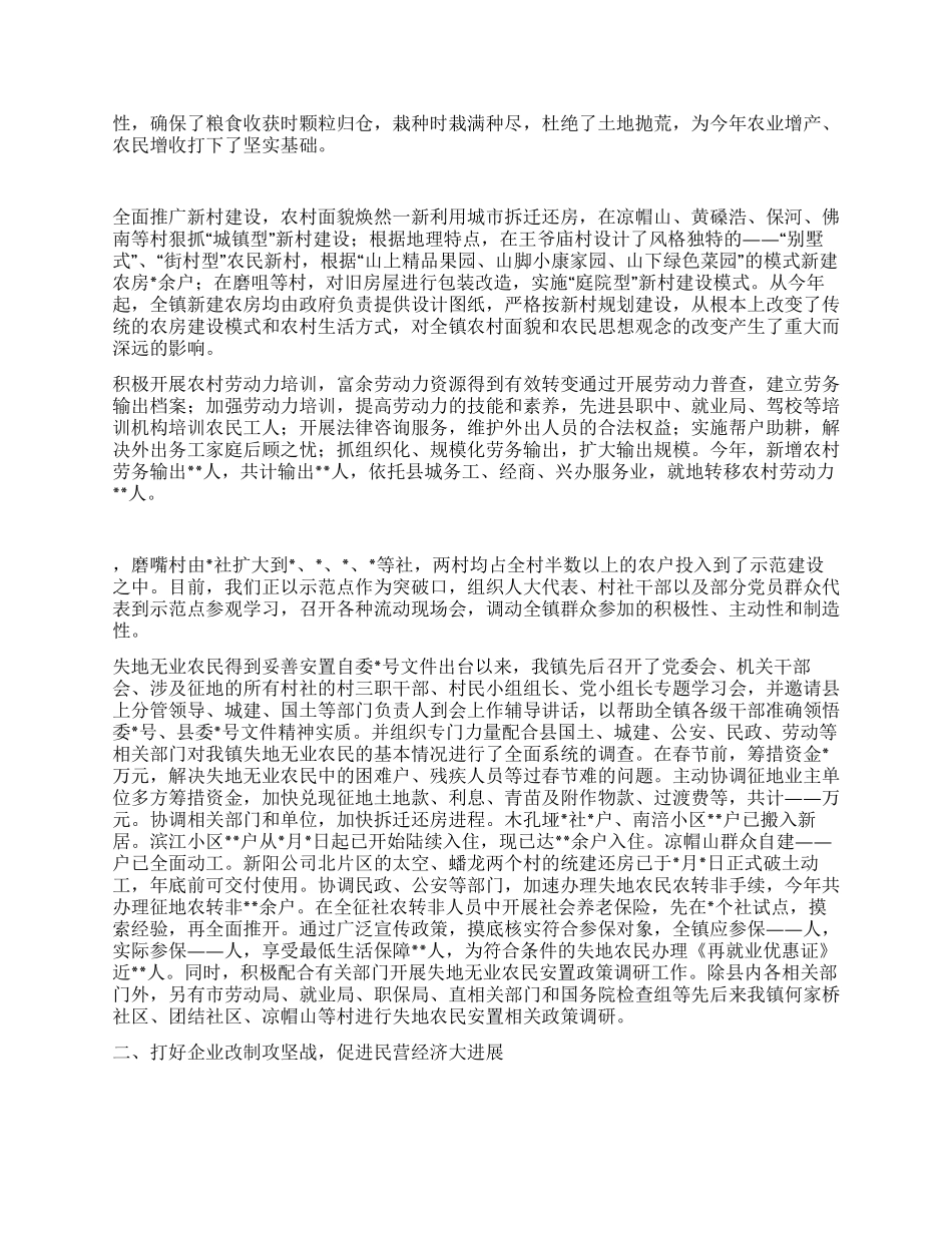 XX年度镇政府工作总结_第2页