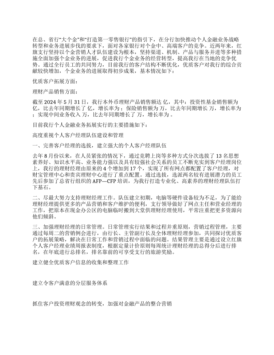 XX银行2024年个金业务发展报告_第1页
