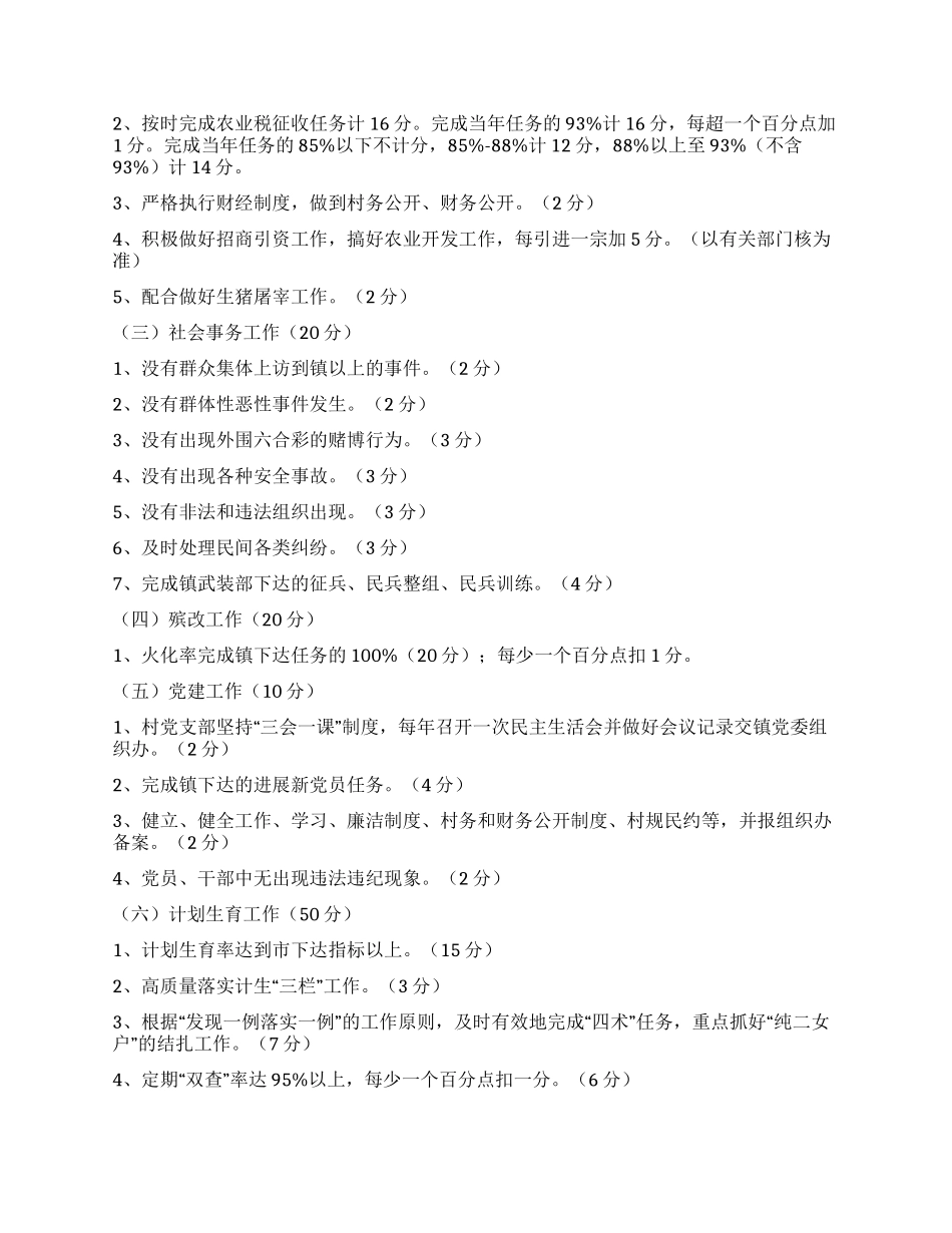 XX镇2024年村委会干部岗位责任制_第2页