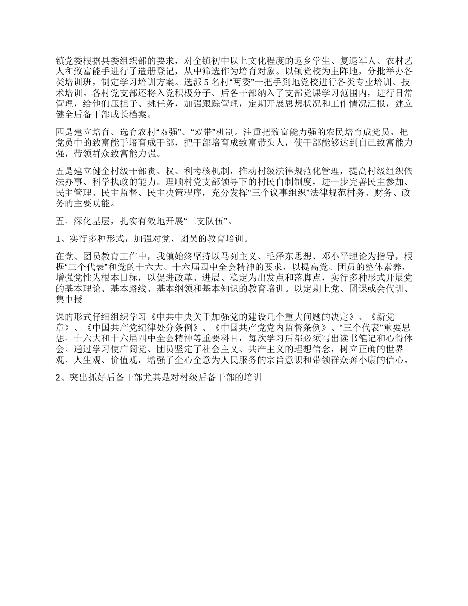 xx镇上半年基层组织建设工作自查总结_第2页
