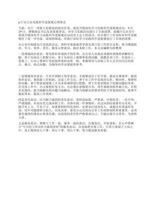 X厅办公室实践科学发展观心得体会