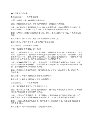 ××公司×产品公关策划方案