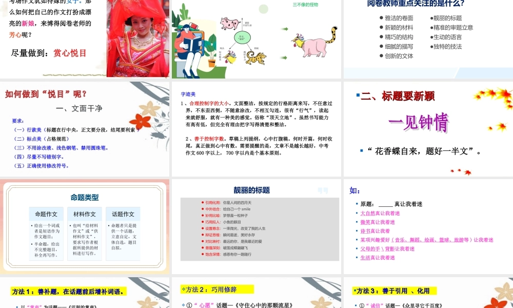 中考作文应试技巧