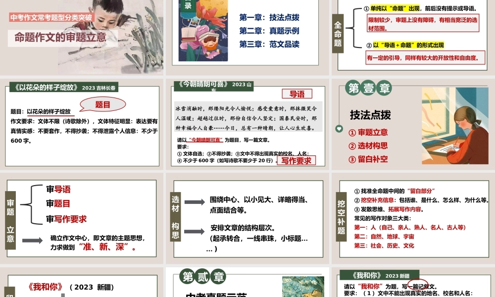 专题01全命题作文
