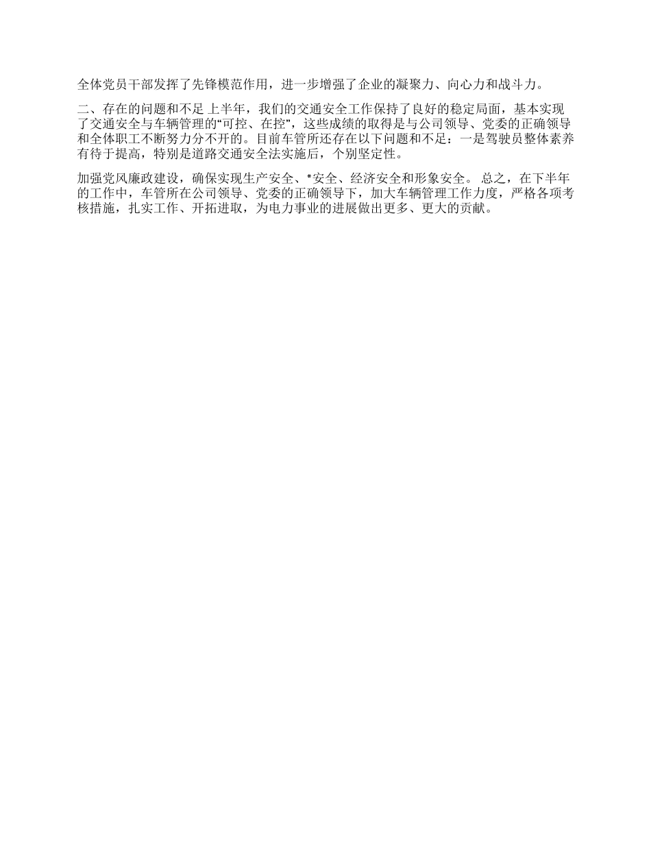 ×公司车管所2024年年中工作总结_第2页