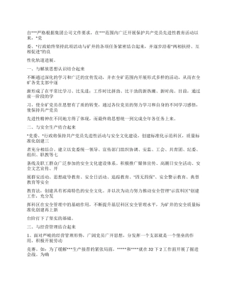 ×矿井党员先进性教育