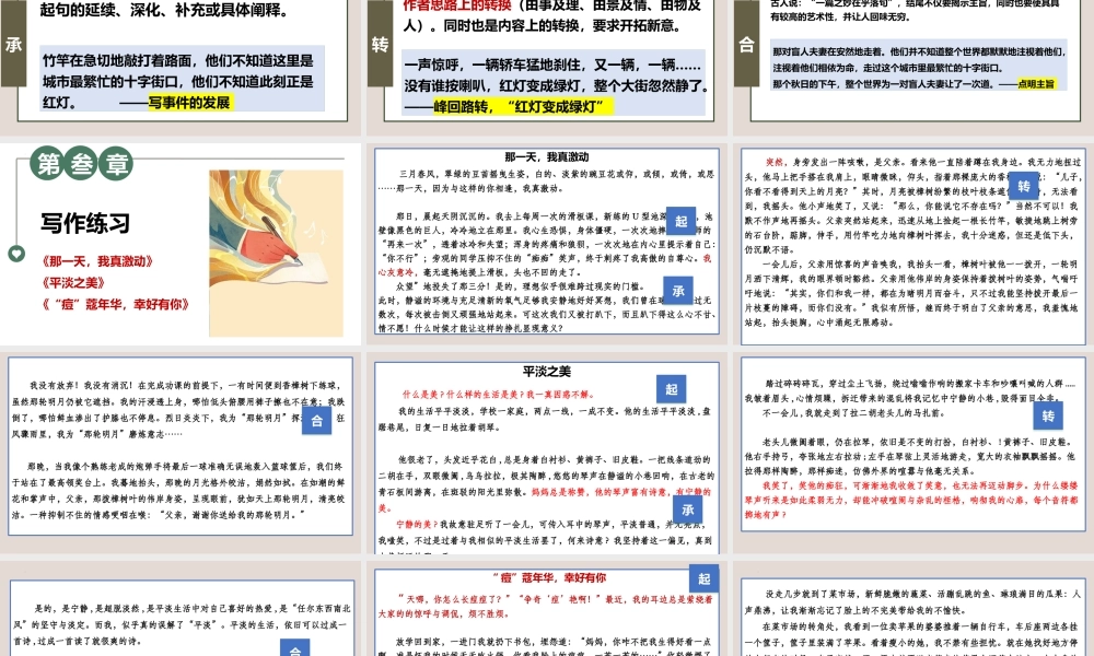专题11 谋篇布局之起承转合