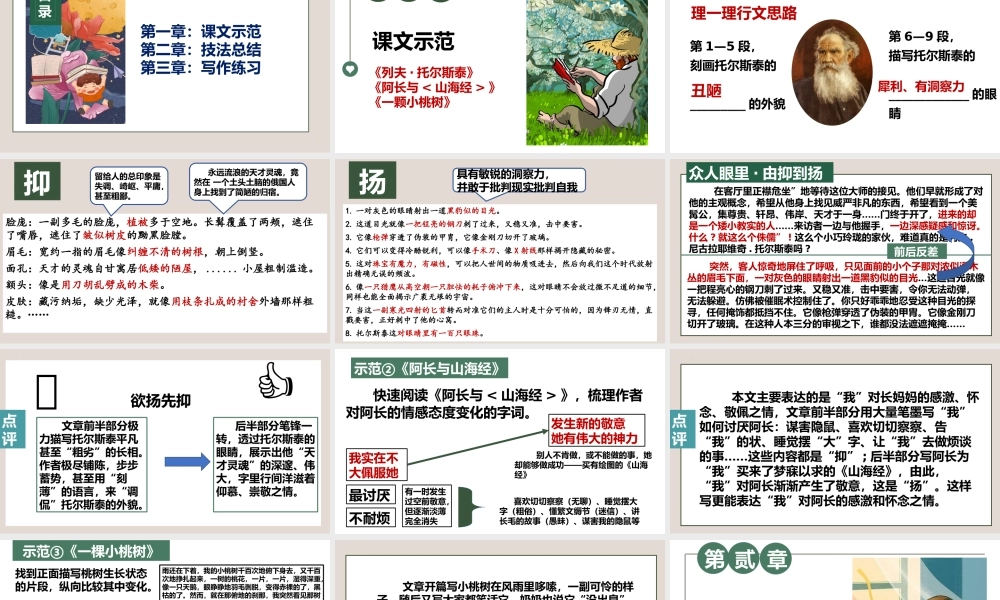专题13 人物刻画之欲扬先抑