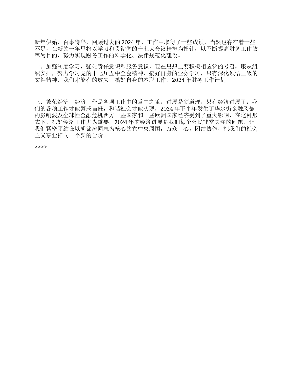 “2024年政府机关财务计划政府工作计划_第1页