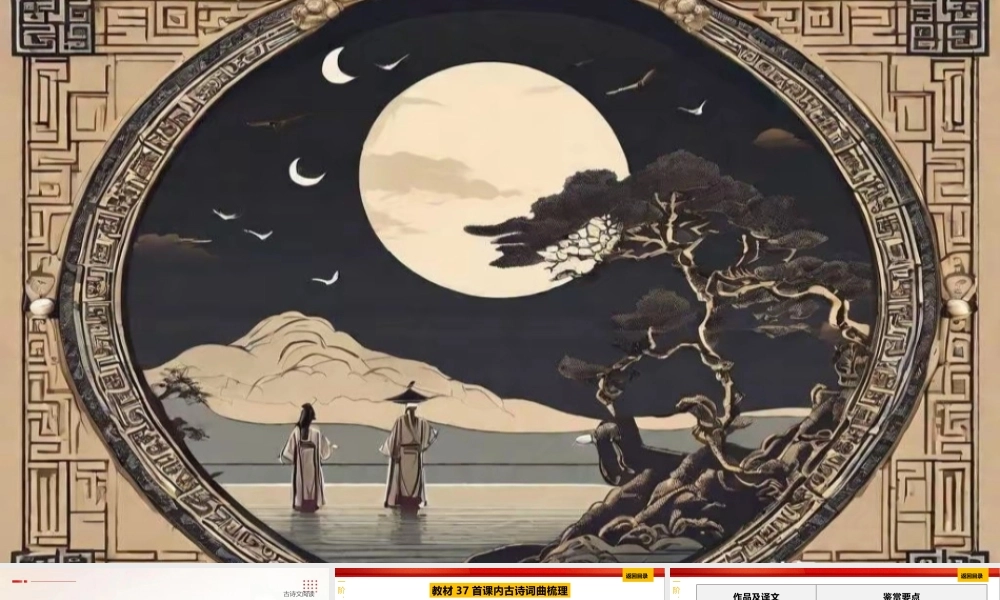 专题八《古诗词曲鉴赏》课件