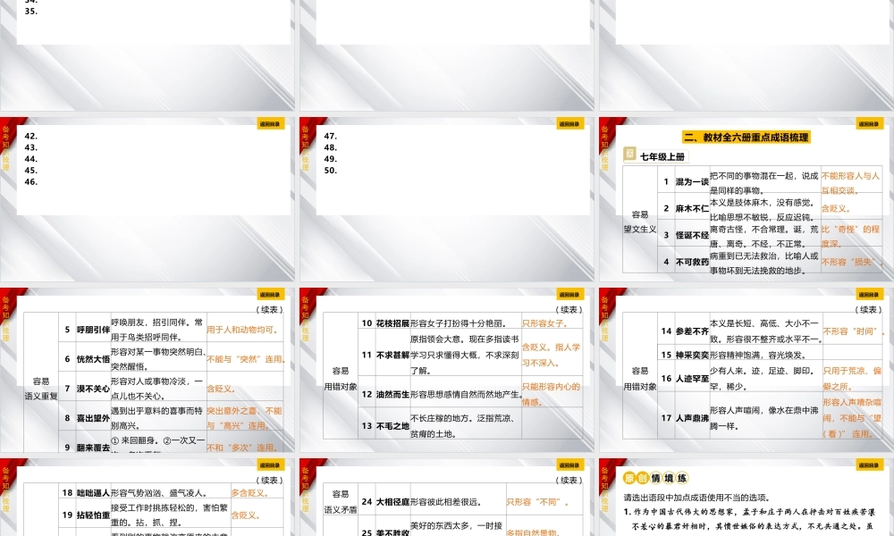 专题二《词语理解与运用》课件