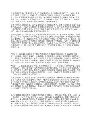 “三下乡暑期社会实践个人总结