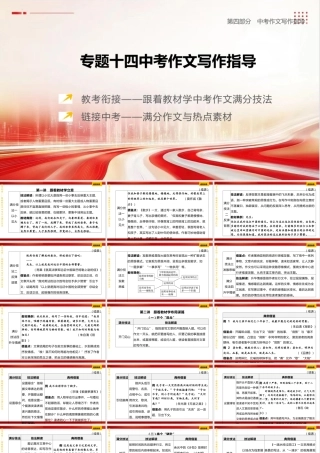 专题十五《中考作文写作指导》课件