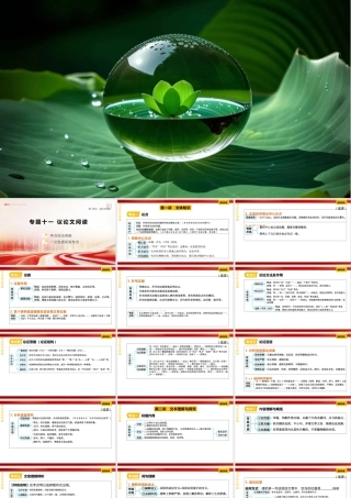 专题十一 议论文阅读