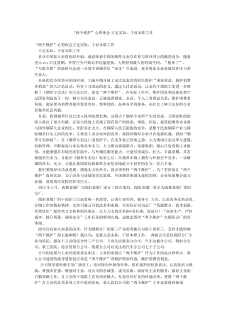 “两个维护”心得体会-立足实际干好本职工作