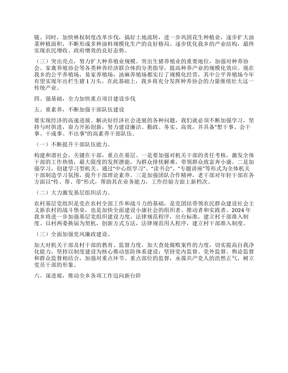 “乡政府工作具体部署政府工作计划_第2页