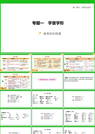 专题一《字音字形》