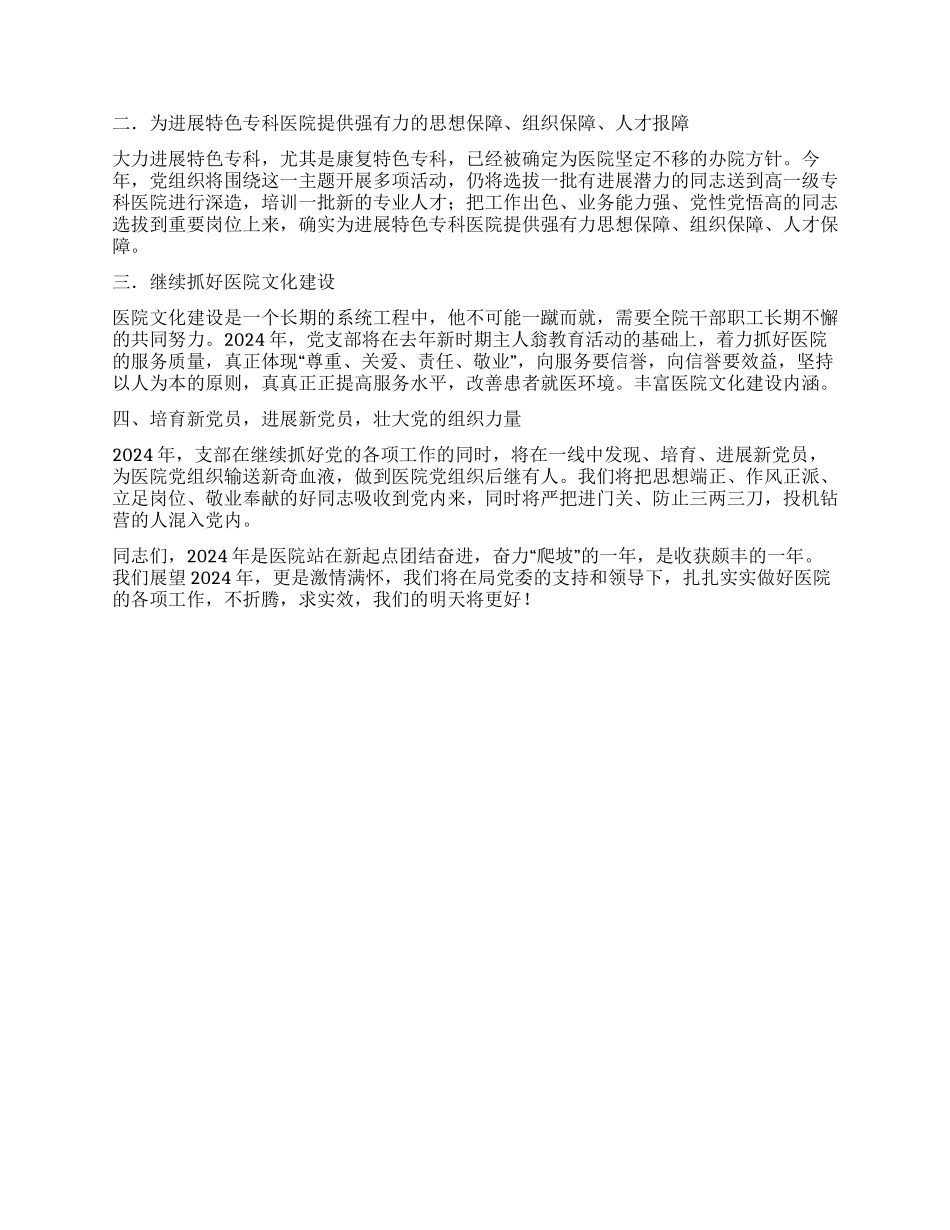 “医院支部总结及09年计划医院工作计划_第3页