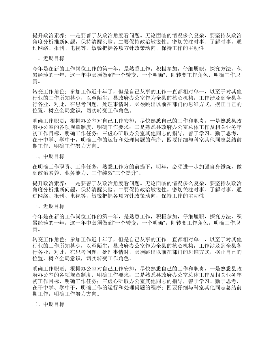 “政府办公室新岗位个人计划个人工作计划_第2页