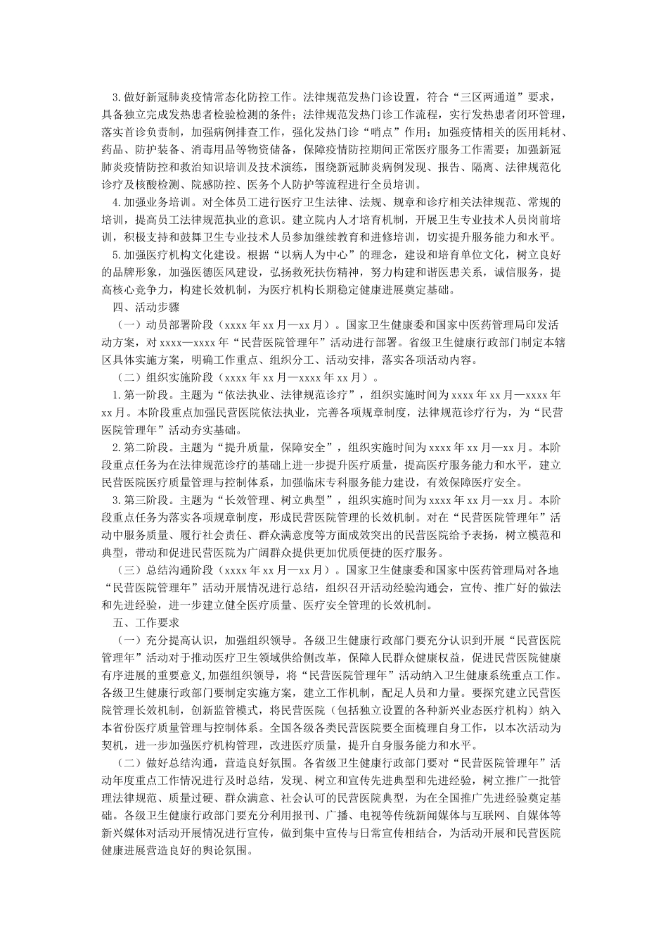 “民营医院管理年”活动方案_第3页