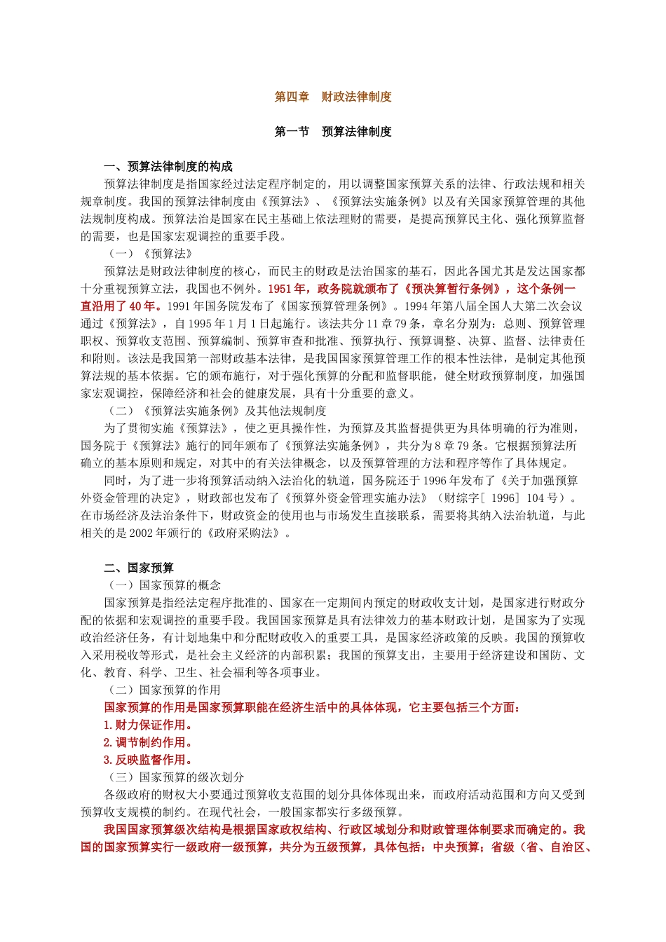 上海市会计从业考试 财经法规 重点_第1页