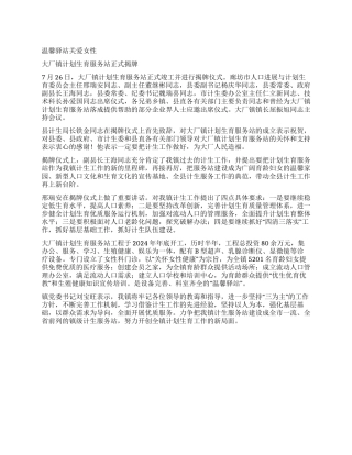 “镇计划生育服务站正式揭牌计划生育工作计划