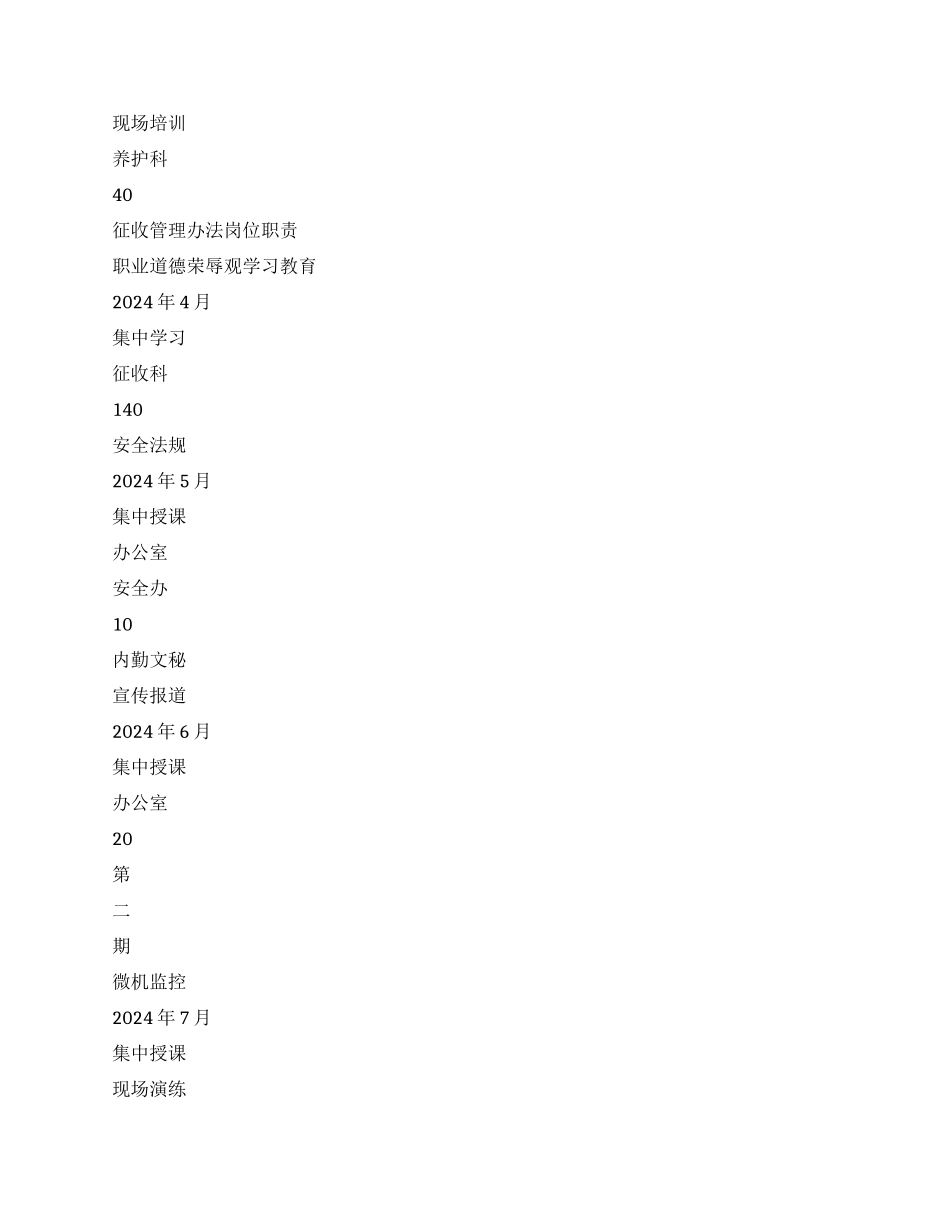 “高速公路管理处职工教育计划教育工作计划_第2页