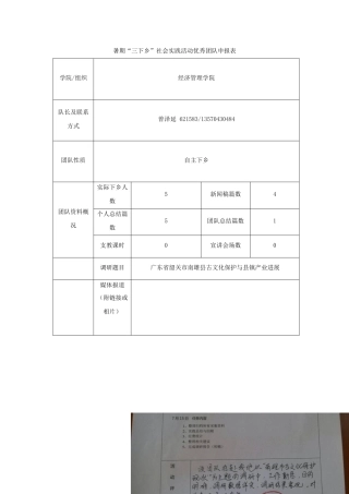 《2024年暑期“三下乡”社会实践活动优秀团队申报表》-曾泽延