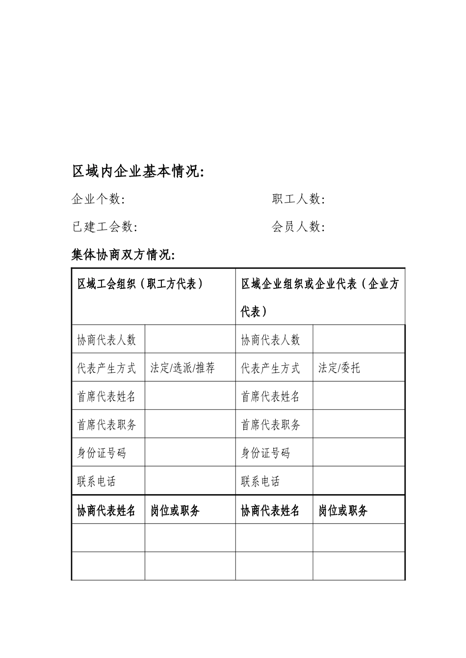 北京市区域性集体合同示范文本_第2页