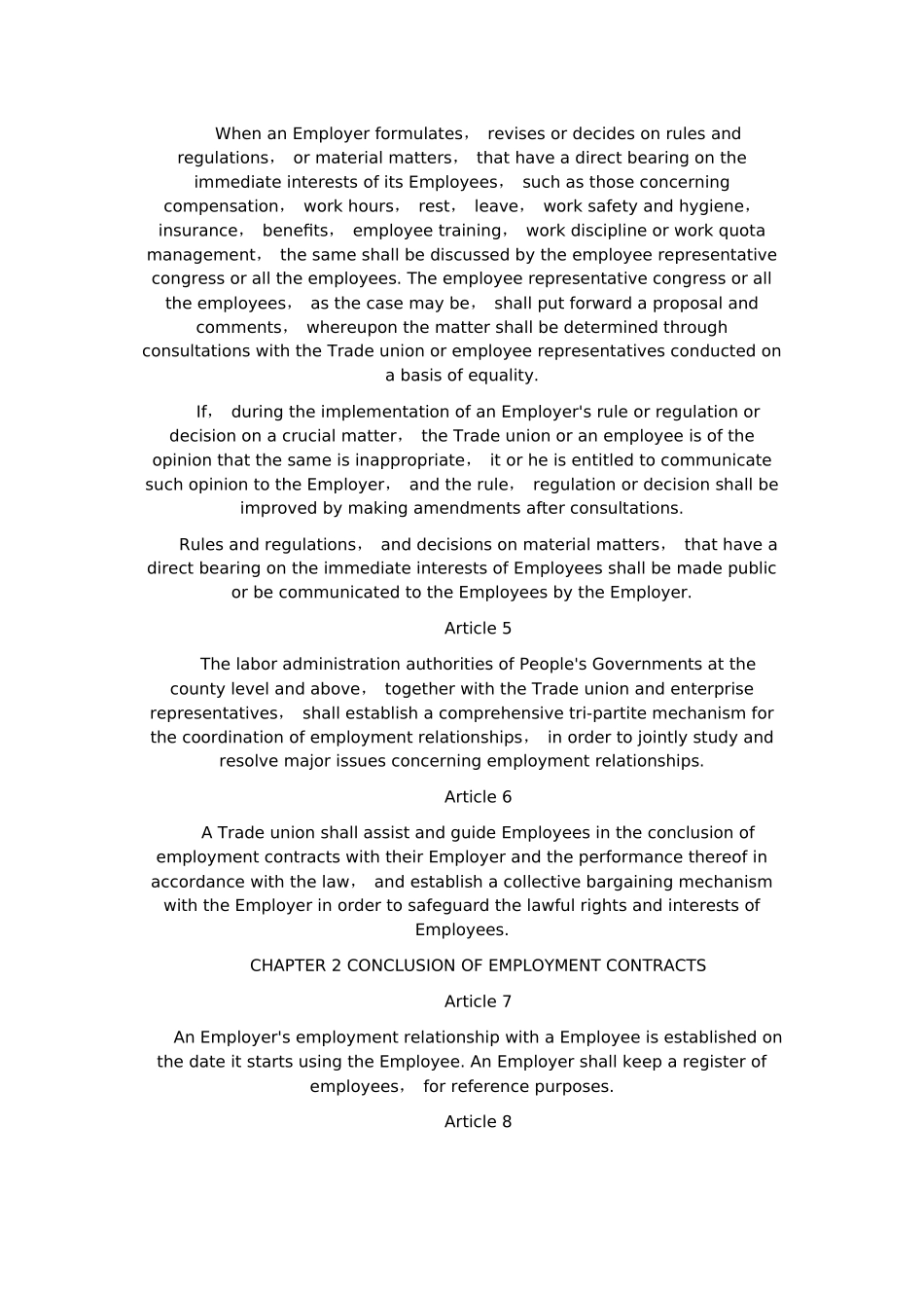 中华人民共和国劳动合同法英文版83599117_第2页