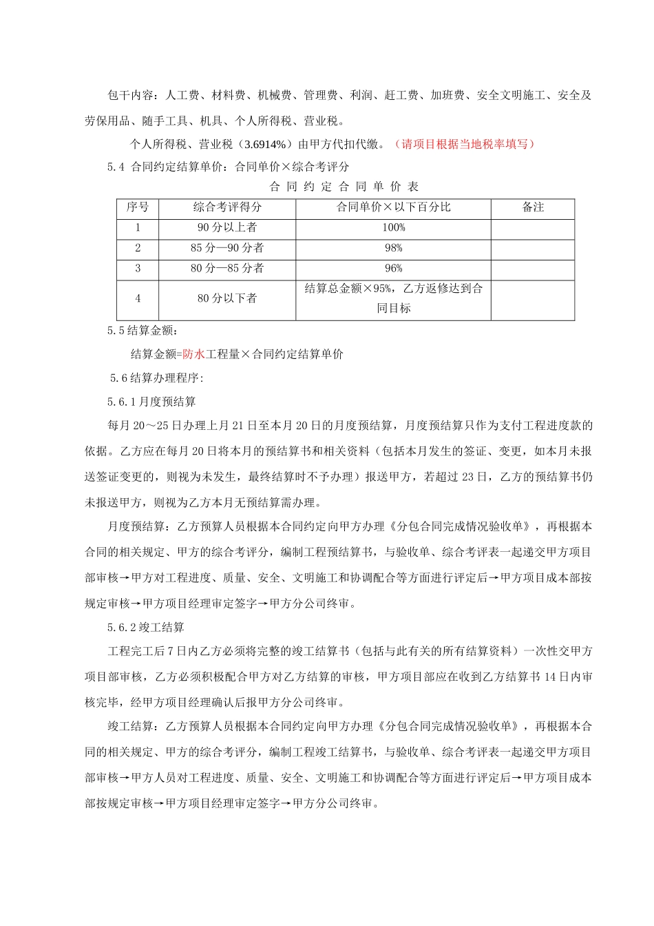 专业分包施工合同(示范文本)_第3页
