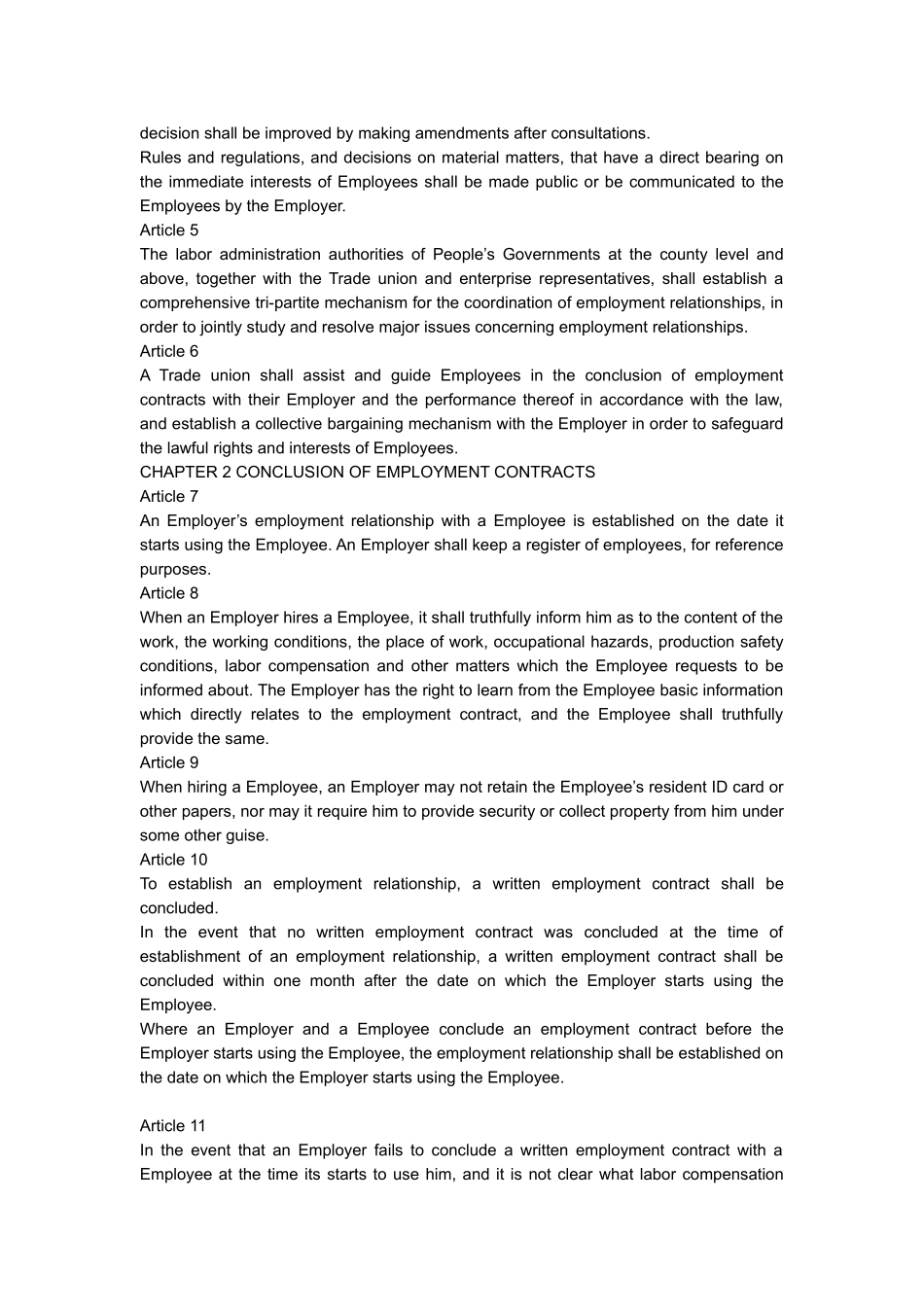 劳动合同法英文版_第2页