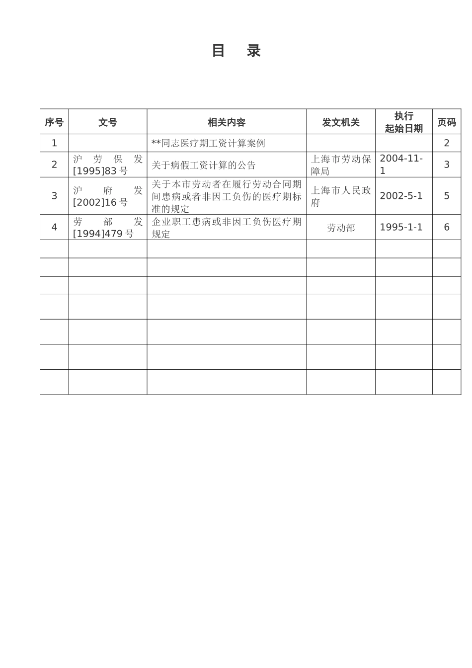 医疗期计算实践案例及相关法律索引_第1页
