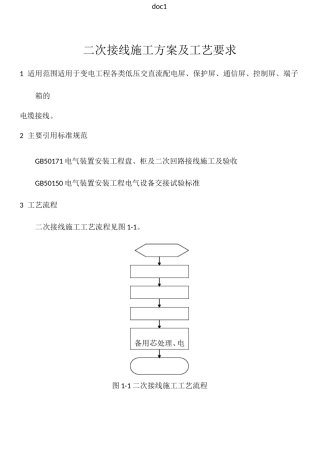 二次接线施工方案