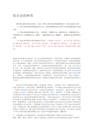 铝合金的种类..