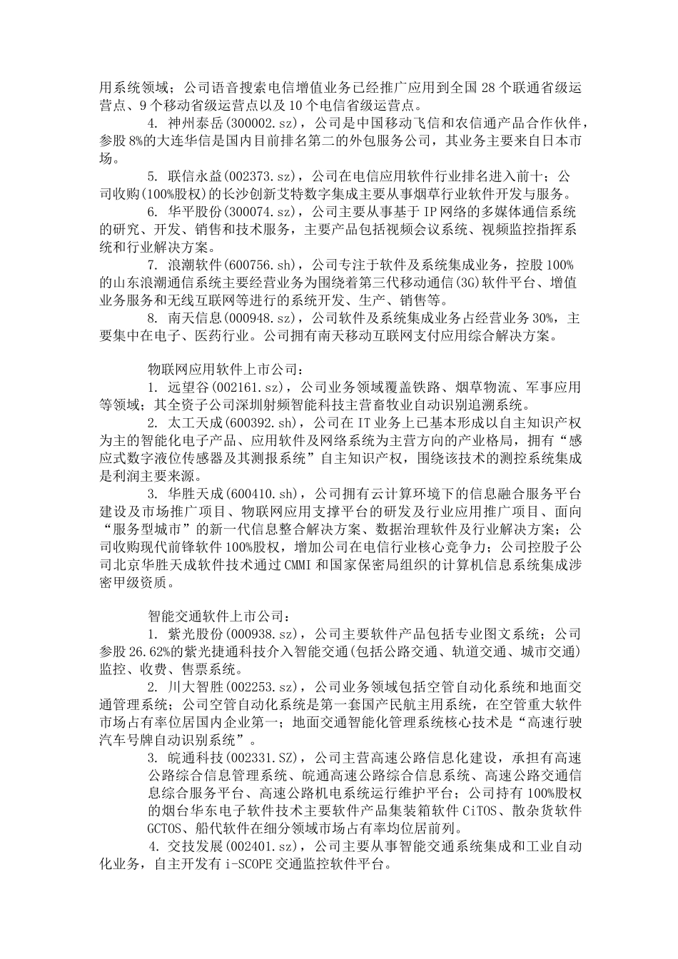 中国软件上市公司一览_第3页