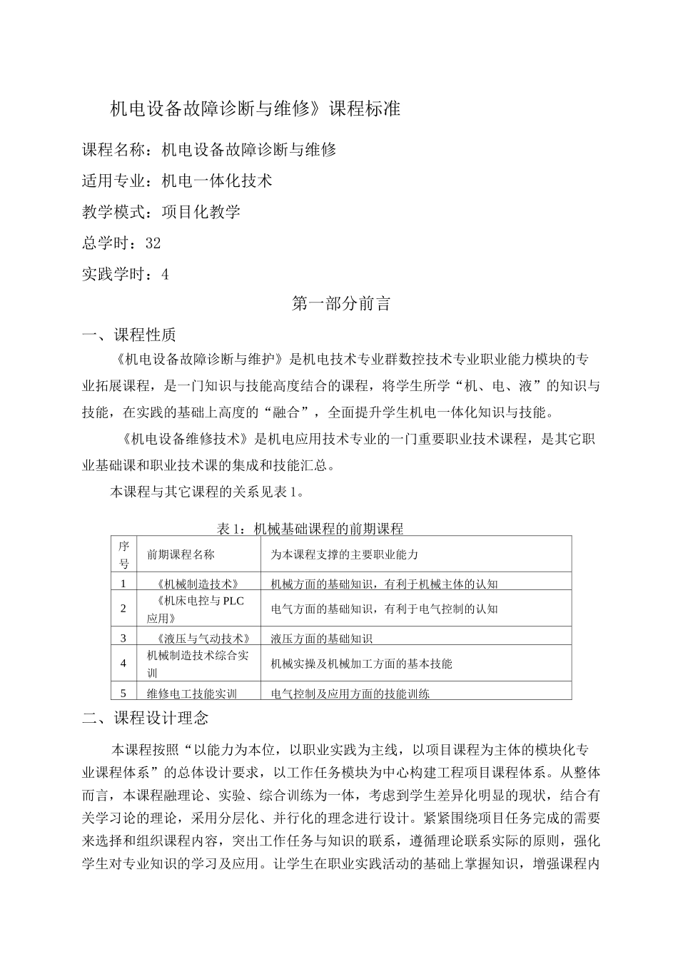 (完整版)机电设备故障诊断与维修_第1页