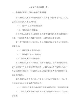 企业破产流程图(企业破产、重整、和解、清算流程)