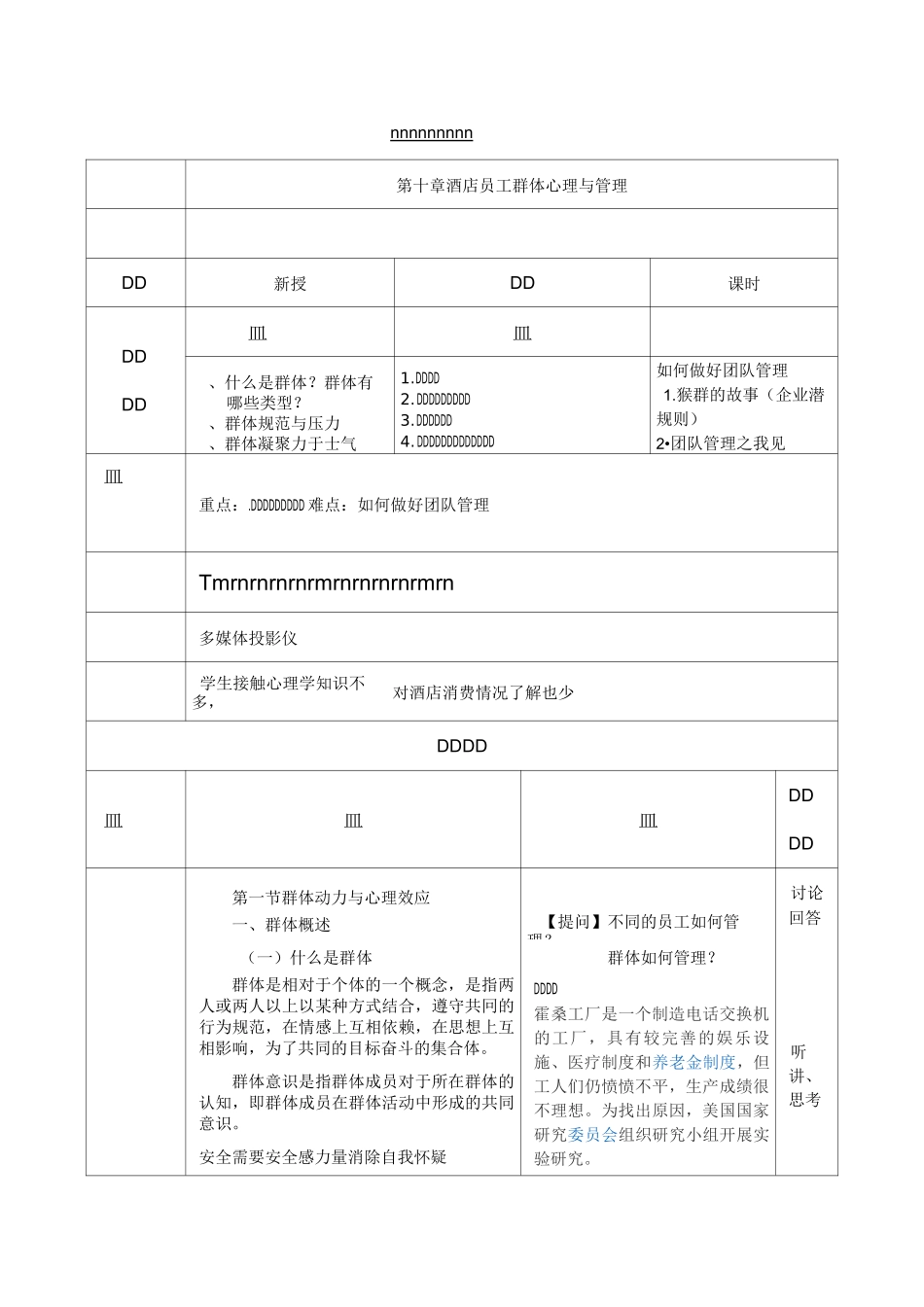 第十章  酒店员工群体心理与管理_第1页